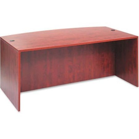 ALERA Alera Desk Shell with Bow Front - 71"W x 41-3/8"D x 29-1/2"H - Med Cherry - Valencia Series ALEVA227236MC